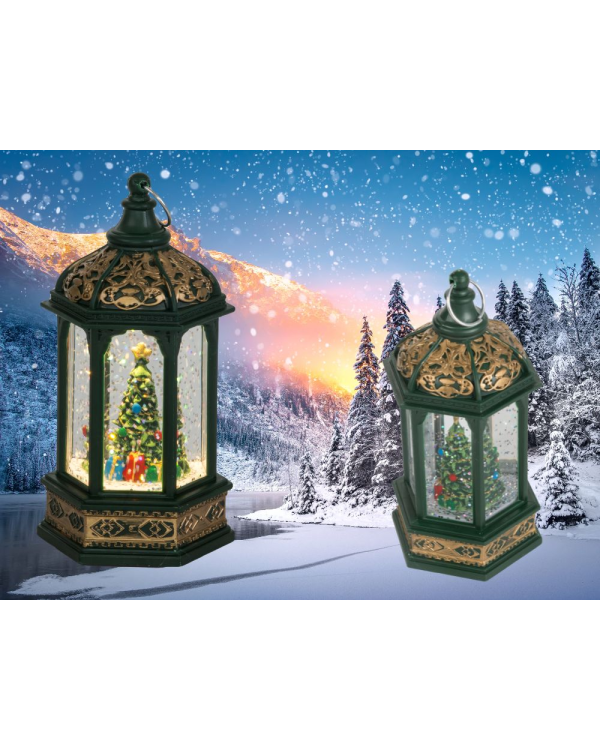 Led фонарь рождественское украшение елки с блестками