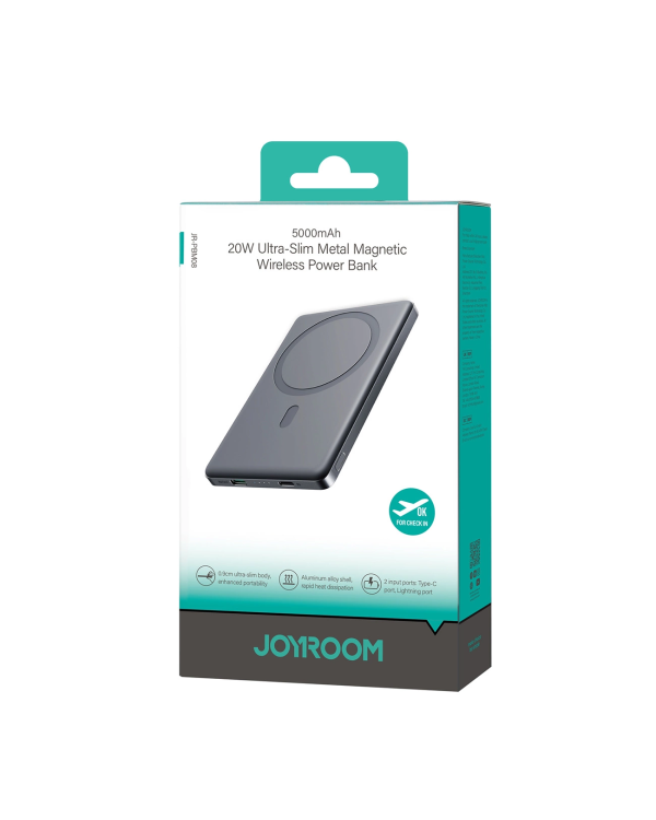 Powerbank Joyroom JR-PBM08 5000mAh 20W with inductive charging - gray