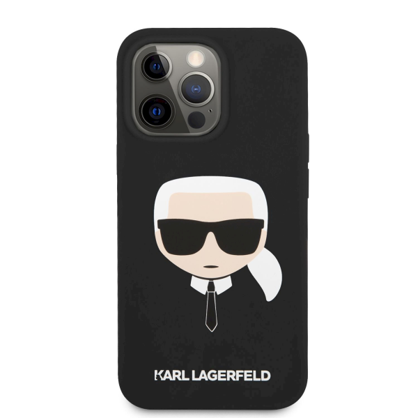 Обложка книги «KLHCP13LSLKHBK Karl Lagerfeld Liquid Silicone Karl Head Case for iPhone 13 Pro Black»