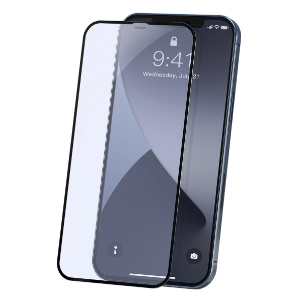 Baseus SGAPIPH61P-TE01 защитное стекло для экрана Apple iPhone 12 / 12 Pro черное (2 штуки)