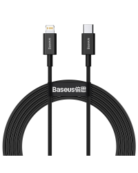 Baseus Superior Series Кабель USB-C к iP, 20 Вт, PD, 2 м (черный)