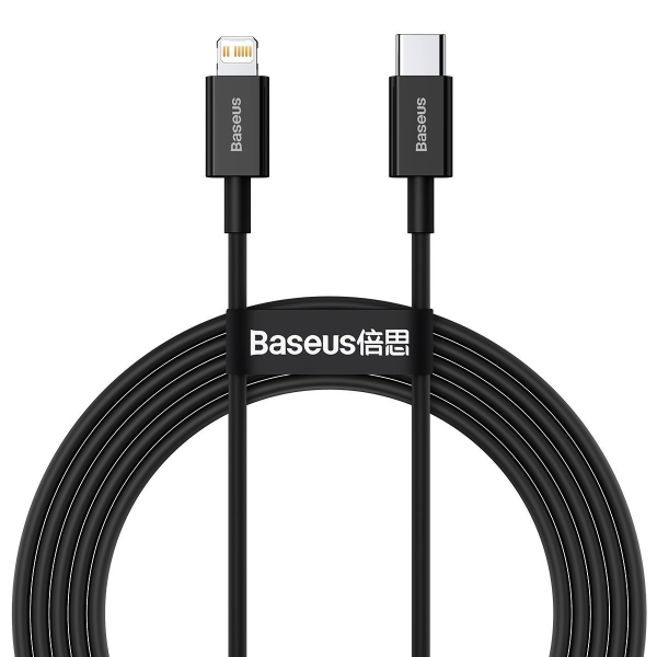 Baseus Superior Series Кабель USB-C к iP, 20 Вт, PD, 2 м (черный)