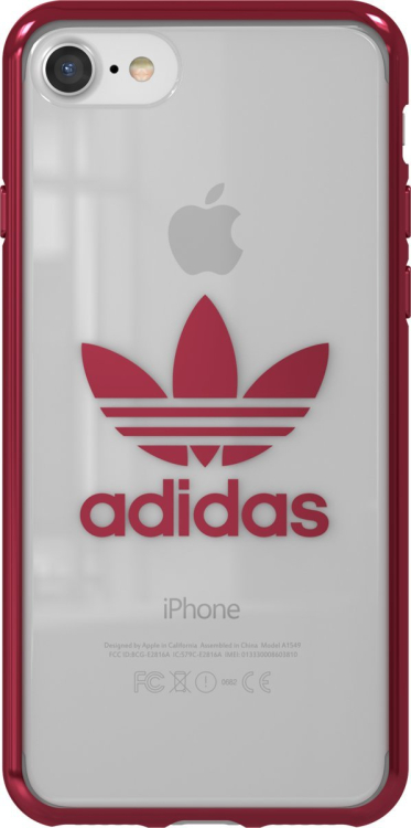 Adidas OR прозрачный чехол для Apple iPhone 7/8 красный