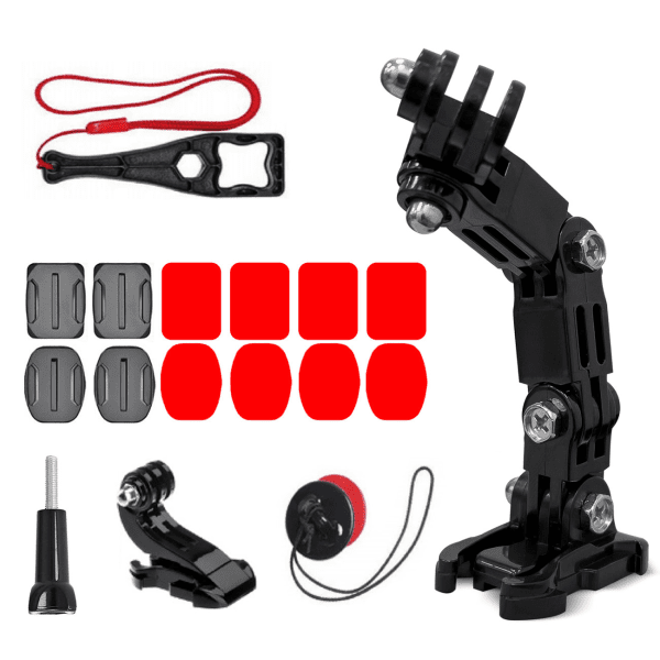 GoPro Set of Helmet Mounting Accessories for GoPro, DJI, Insta360, SJCam, Eken Sports Cameras (GoPro Cycling Helmet Chin Holder)