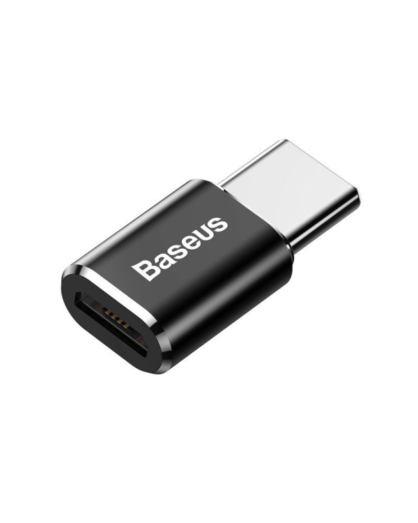 Baseus Mini Универсальный Адаптер Micro USB к USB Type-C Подключение Black