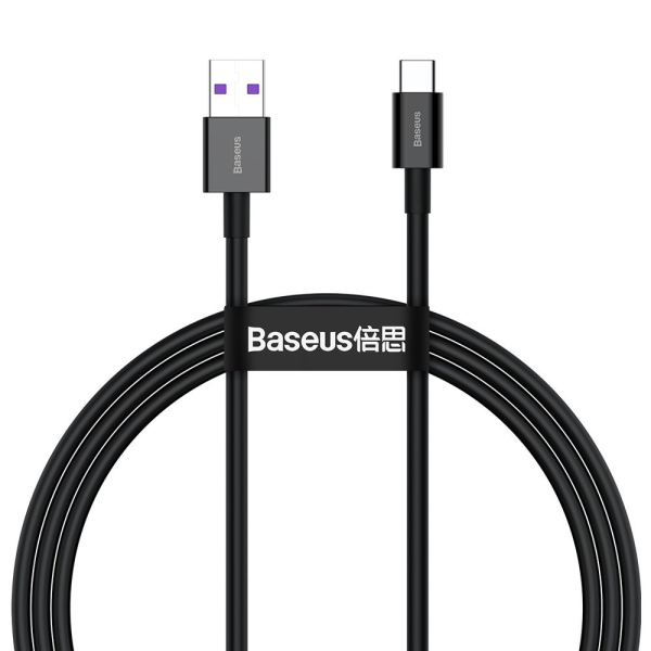 Обложка книги «Baseus Superior USB - USB Typ C fast charging data cable 66 W (11 V | 6 A) Huawei SuperCharge SCP 1 m black (CATYS-01)»