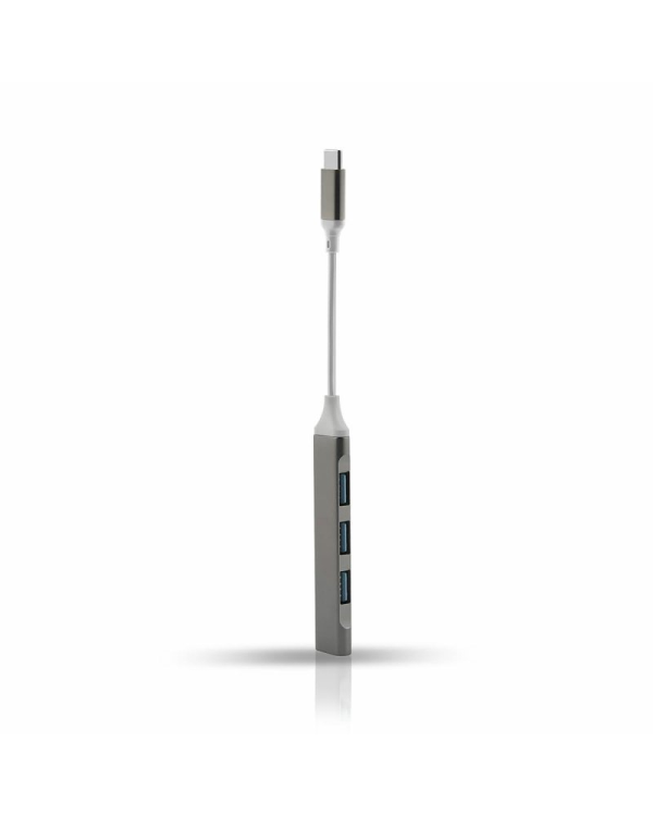 Мини адаптер Goodbuy (разветвитель) USB-C (Type-C) на 4 x USB 3.0 серебристый