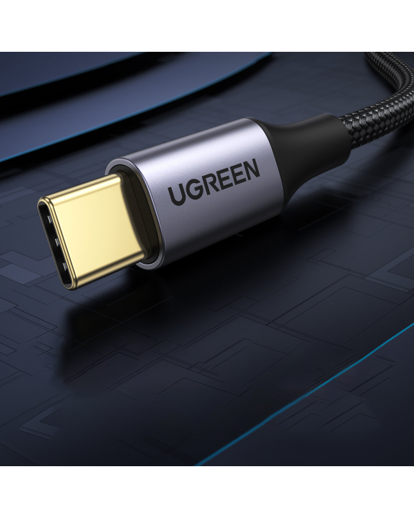 Дополнительное изображение книги «Ugreen US187 USB3.0 A|M to USB-C|M 2M Cable with Dark Gray Aluminum Sheath Black»