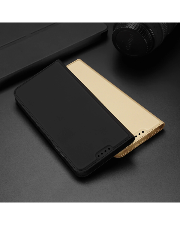Dux Ducis Skin Pro Case for Xiaomi Poco C40 Flip Card Wallet Stand Gold