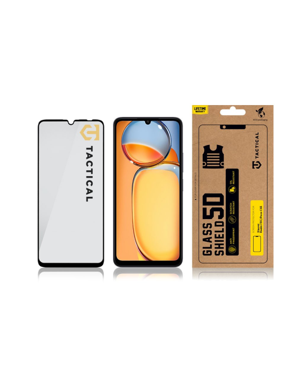 Tactical Glass Shield 5D for Xiaomi Redmi 13C|Poco C65 Black