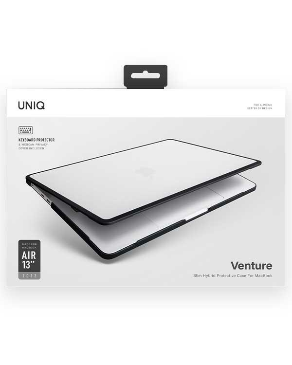 Чехол UNIQ Venture MacBook Air 13" (2018- 2022) черный|midnight black