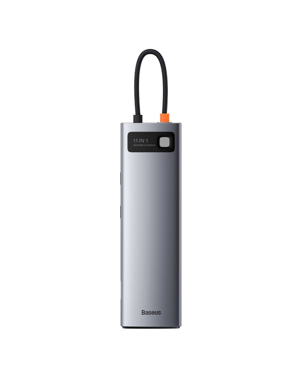 Дополнительное изображение книги «Концентратор 11in1 Baseus Metal Gleam Series, USB-C - 3x USB 3.0 + 2x HDMI + USB-C PD + Ethernet RJ45 + microSD|SD + VGA + AUX»