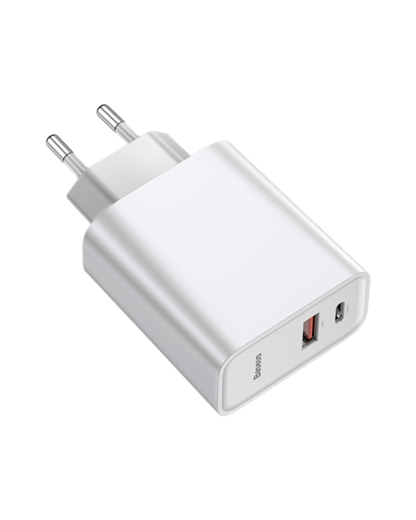 Baseus TZCAFS-A02 Универсальное Зарядное Устройство USB / Type-C / PD / 20V / 5A + Type-C Провод 1М Белое