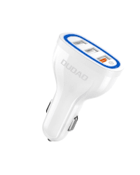 Dudao universal Car Charger 3x USB Quick Charge 3.0 QC3.0 2.4A 18W white (R7S white)