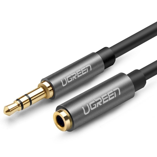 UGREEN AUX Cable Extension mini-jack 3,5 mm, 1m (Gray)