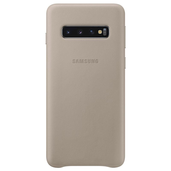 Кожаный чехол Samsung EF-VG973LJEGWW для Samsung G973 Galaxy S10 серый
