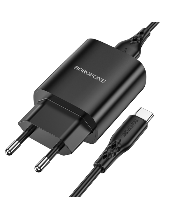Дополнительное изображение книги «Borofone Wall charger BN1 Innovative - USB - 2,1A with USB to Type C black»