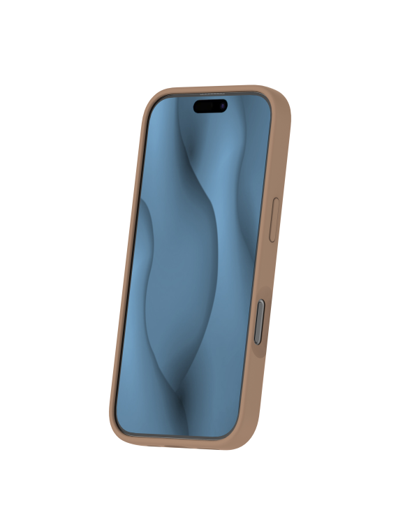 Силиконовый тонкий чехол Fusion Magsafe для iPhone 16 Pro коричневый