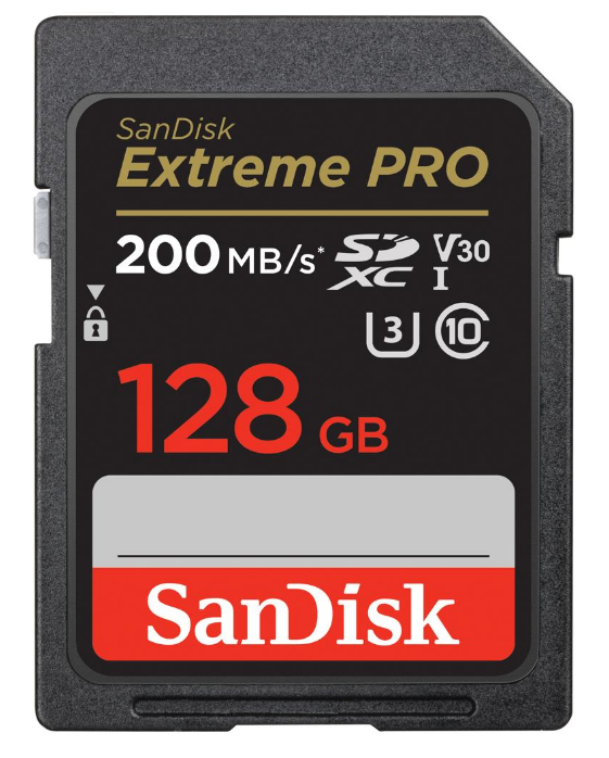 Карта памяти SanDisk 128 ГБ Extreme Pro SDXC C10 V30 UHS-I U3 Карта памяти SanDisk 128 ГБ Extreme Pro SDXC C10 V30 UHS-I U3