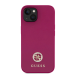 Guess PU 4G Strass Metal Logo Case for iPhone 15 Pink