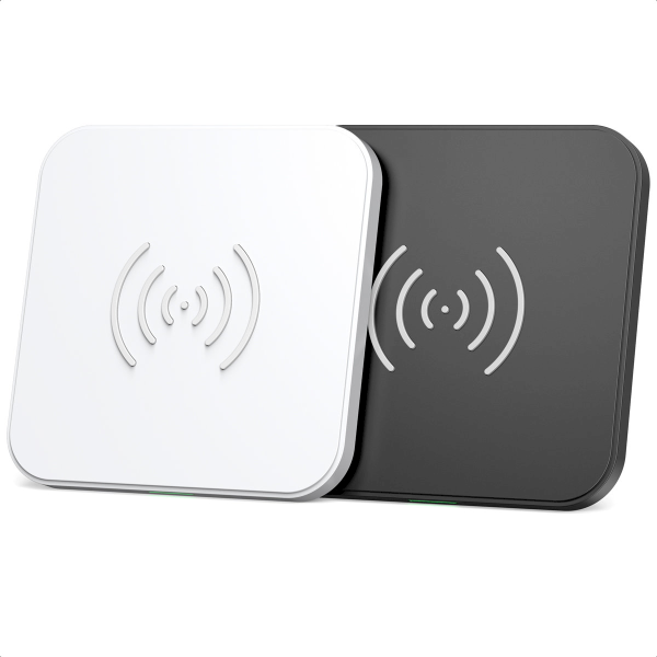 Choetech set 2x Qi 10W wireless charger (2 colors, black and white) + 1.2m USB cables (T511-S black / white)