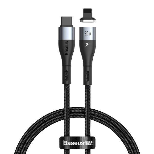 Baseus Zinc Magnetic USB-C - Lightning Cable 20W 1m (Black)