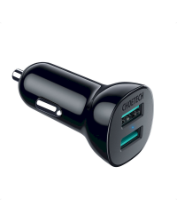 Choetech car charger 2x USB Quick Charge 3.0 30W 2,4A black (C0051)