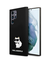 Karl Lagerfeld Liquid Silicone Choupette NFT Case for Samsung Galaxy S23 Ultra Black