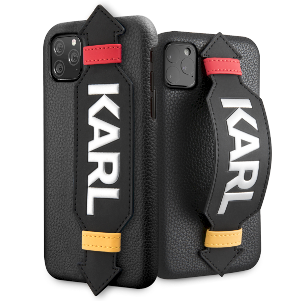 Обложка книги «KLHCN65HDAWBK Karl Lagerfeld Strap Cover for iPhone 11 Pro Max Black»