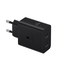 EP-T5020XBE Samsung Dual USB-C 50W Travel Charger + USB-C Data Cable Black
