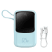 Baseus Qpow power bank 10000mAh built-in USB Type-C cable 22.5W Quick Charge SCP AFC FCP blue (PPQD020103)