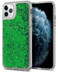 Fusion Fun Liquid Back Case Прочный Силиконовый чехол для Samsung A217 Galaxy A21s Прозрачный - Зеленый