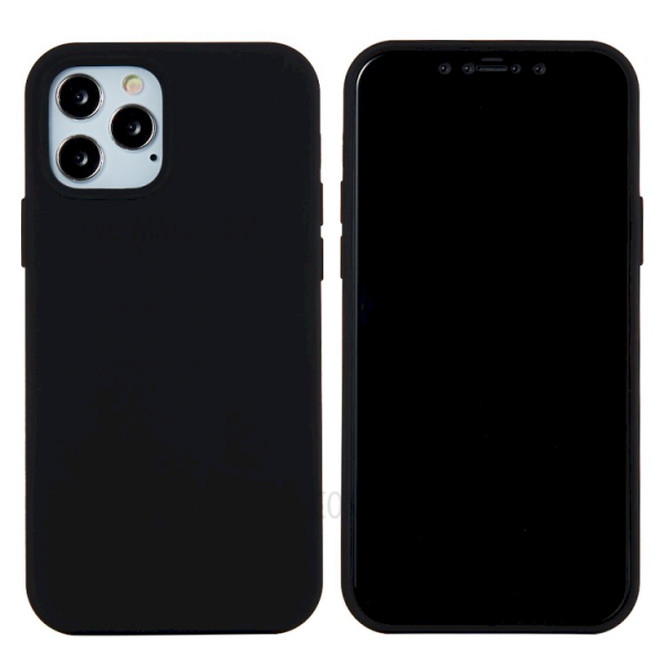 Fusion Elegance Fibre Прочный Силиконовый чехол для Apple iPhone 12 / 12 Pro Черный