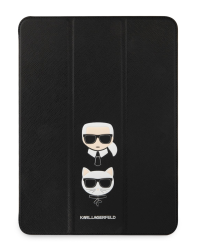 KLFC12OKCK Karl Lagerfeld and Choupette Head Saffiano Folio Cover for iPad Pro 12.9 Black