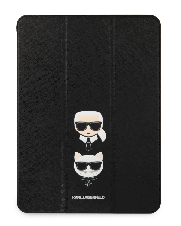 Обложка книги «KLFC12OKCK Karl Lagerfeld and Choupette Head Saffiano Folio Cover for iPad Pro 12.9 Black»