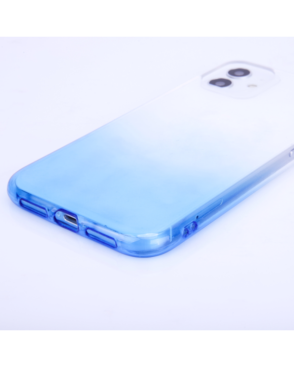 Fusion Gradient case силиконовый чехол для Samsung G990 Galaxy S21 FE прозрачно - синий