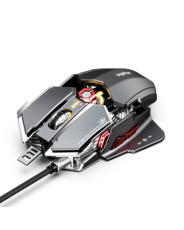 Inphic PG6 игровая мышь LED /  7200 DPI / USB / серая