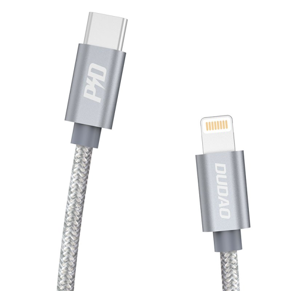 Dudao USB Typ C - Lightning Power Delivery 45W 1m cable gray (L5Pro grey)