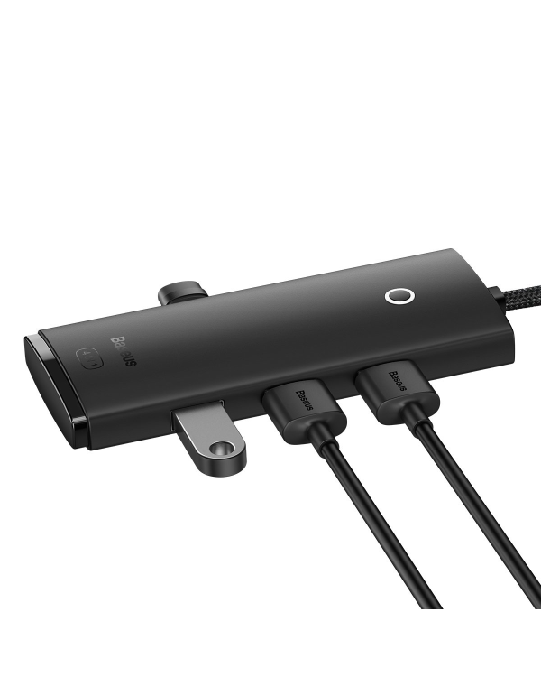 Baseus Lite Series Hub 4in1 USB to 4x USB 3.0, 25cm (Black)