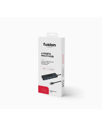 Разветвитель Fusion USB-C на 4 x USB 3.0 5 Гбит/с, черный (EU Blister)