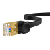 Baseus Cat 7 UTP Ethernet RJ45 Кабель плоский 1 м черный