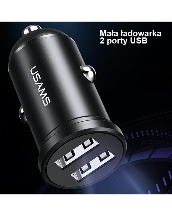 Дополнительное изображение книги «USAMS Ład. sam. 2xUSB 2,4A Mini czarny|black CC114TC01 (US-CC114)»