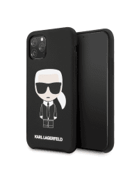 KLHCN58SLFKBK Karl Lagerfeld Iconic Silicone Cover for iPhone 11 Pro Black