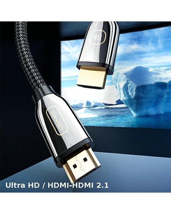 Дополнительное изображение книги «USAMS Kabel HDMI - HDMI 2.1 U67 5m 8K czarny|black Ultra HD SJ499HD01 (US-SJ498)»