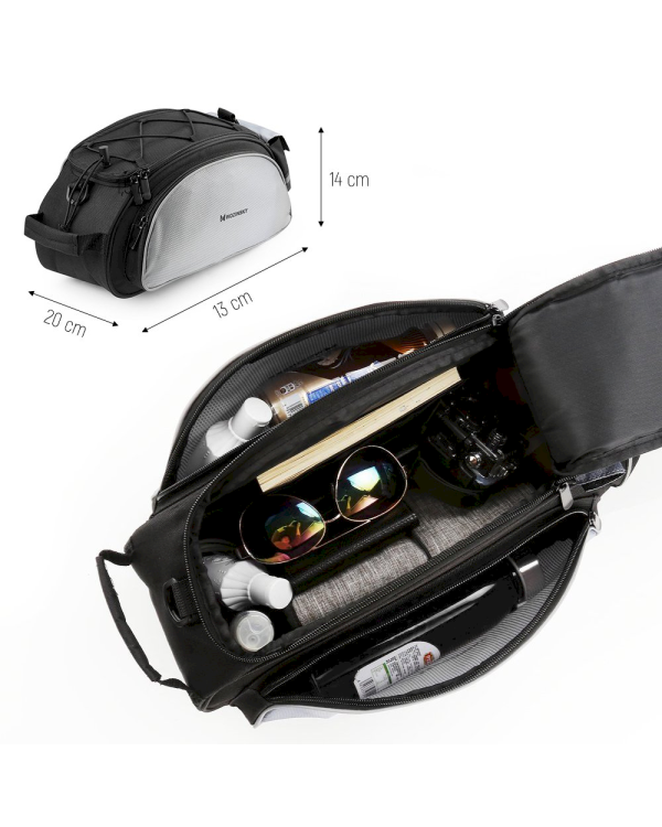 Дополнительное изображение книги «Wozinsky Bicycle Bike Pannier Bag Rear Trunk Bag with Shoulder Strap 13L black (WBB1BK)»
