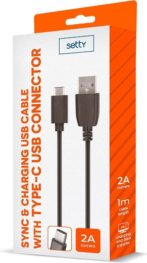 Setty USB кабель 1м 2A micro USB черный R