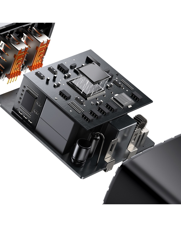 Baseus Сетевое зарядное устройство 2xUSB USB-C PD 3A 30W черная