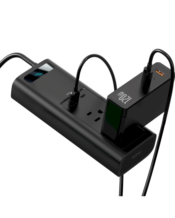 Baseus CRNBQ-01 автомобильная зарядка инвертер USB-C / USB / 5A / 150W / Quick Charge 3.0 (USA / JP)