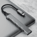 Dudao HUB 4in1 USB-C - 4x USB-A (3 x USB2.0 | USB3.0) 6.3cm black (A16T)
