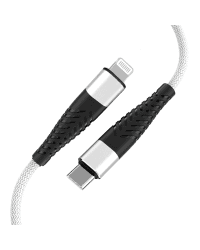 Кабель Fusion Fishbone USB-C to Lightning 30 Вт | 3 А | 1,5 м белый